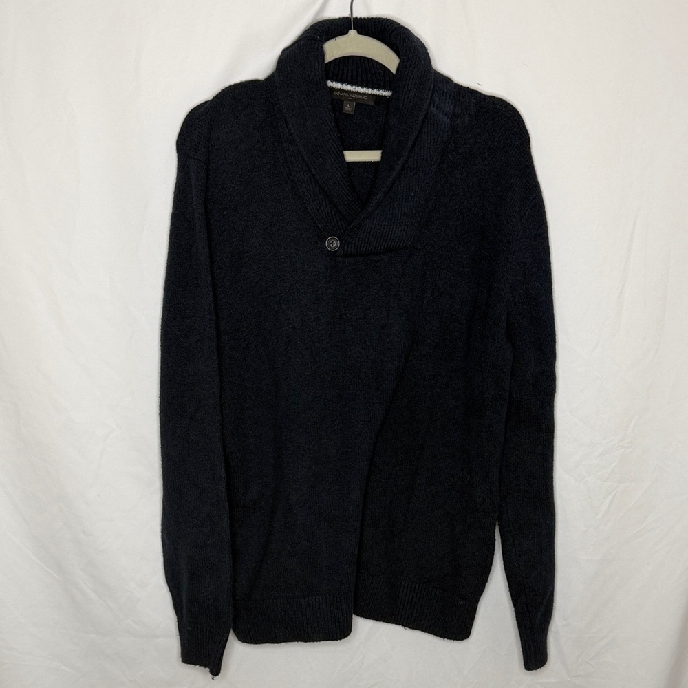 Banana Republic Men's Blue Shawl Collar Sweater